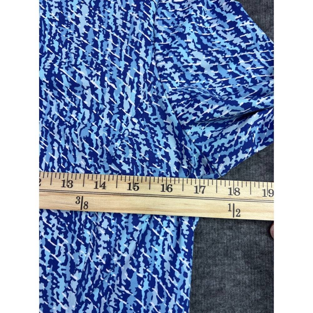 J.McLaughlin Catalina Cloth Sheath Dress Blue White Abstract Print Pockets S - Picture 10 of 12